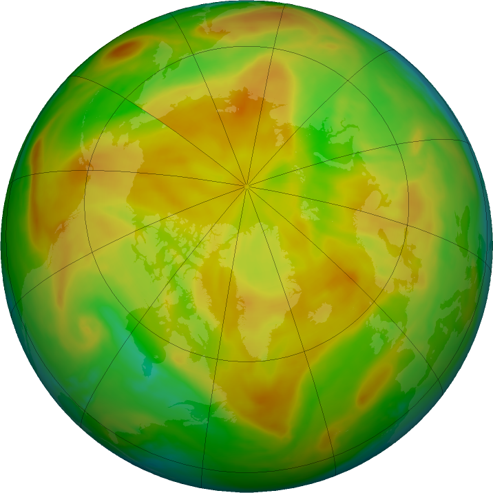 Arctic ozone map for 13 May 2022